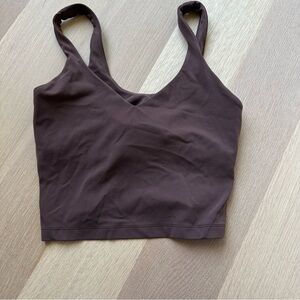 Lululemon Align Tank Top in Size 6, brown color.